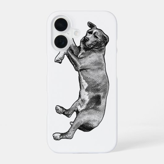眠る犬の12月のノート iPhone 16ケース (裏面)