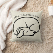 眠る犬パーソナライズされたお気に入りの場 クッション (ブランケット)