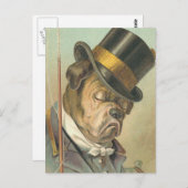 「眠る犬」ヴィンテージ ポストカード (正面/裏面)