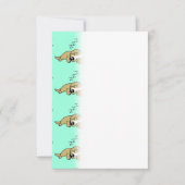 眠る犬ZZZミニチュア·アメリカ·シェパード·ペット サンキューカード (正面)