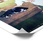 眠る猫と子供、ジェシー・ウィルコックス・スミス ポスター (角)