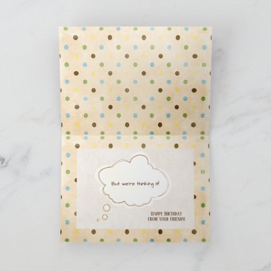 眠る猫の誕生日 カード (内部)