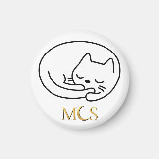 眠る猫フェリックスカリプソのハート磁石 マグネット