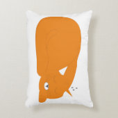 眠る猫 – かわいいミニマルイラストレーション アクセントクッション (正面(垂直))