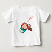 眠る猿Tシャツ/ボディスーツby Adiela Akoo ベビーTシャツ (正面)