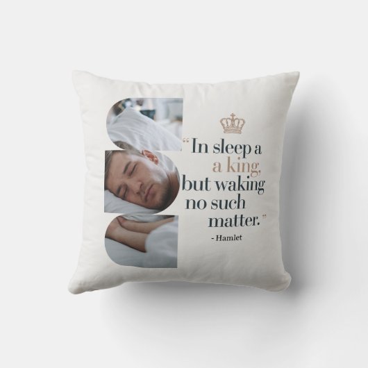 "眠る王"ミニマルモダン主義シェークスピアTh クッション (裏面)