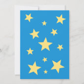 眠る男の子テディベア雲の赤ちゃんシャワー 招待状 (裏面)