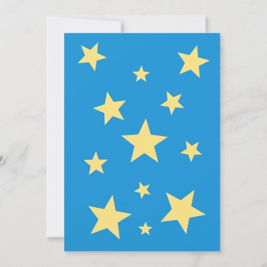 眠る男の子テディベア雲の赤ちゃんシャワー 招待状 (裏面)