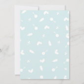 眠る男の赤ちゃんの月の赤ちゃんシャワーのインビタット 招待状 (裏面)