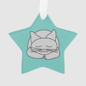 眠る白猫 オーナメント (裏面)