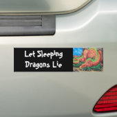 眠る竜を眠らせる バンパーステッカー (車上)