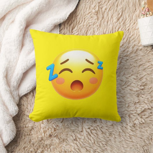 眠る絵文字の枕 クッション (ブランケット)