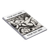 眠る羊飼いデスフランツマルクパーソナライズされたノート ノートブック (右側)