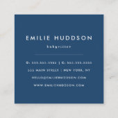 眠る羊、ベビーシッター、気に日、子気に供 スクエア名刺 (裏面)