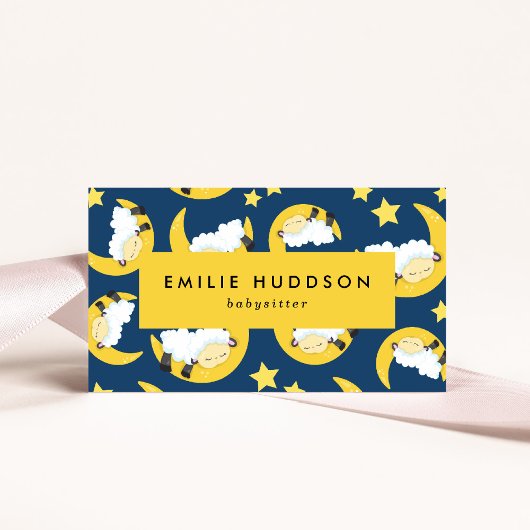 眠る羊、ベビーシッター、気に日、子気に供 名刺