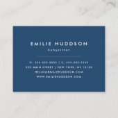 眠る羊、ベビーシッター、気に日、子気に供 名刺 (裏面)