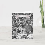 眠る美しいおとぎ話アートバレンタインデー カード (正面)