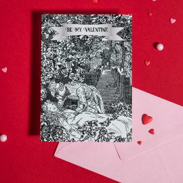 眠る美しいおとぎ話アートバレンタインデー カード