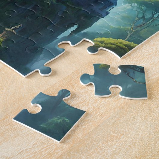 眠る美しいの魅惑おとぎ話の城 ジグソーパズル (側面)