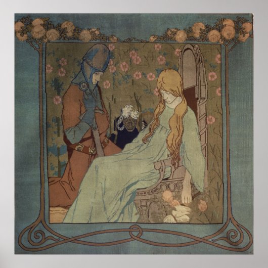 眠る美しいbyハインリッヒ・ヴォゲラー。 ポスター (正面)