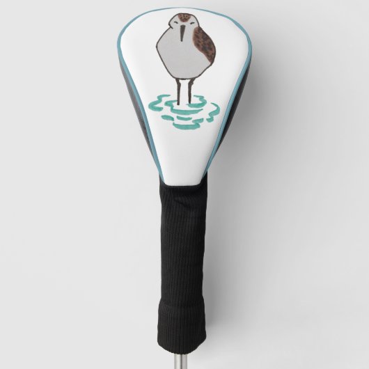 眠る芸術的サンドパイパー ゴルフヘッドカバー (正面)