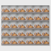 眠る英語ブルドッグ ラッピングペーパー (フラット)