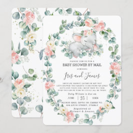 眠る象のフローラベビーシャワーbyメールガール 招待状