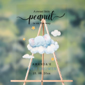 眠る象の赤ちゃんシャワー、男の子のシャワー アクリルサイン (ニュートラル)