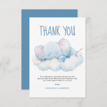 眠る象の赤ちゃんシャワー、男の子のシャワー