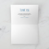 眠る象の赤ちゃんシャワー、男の子のシャワー サンキューカード (内部)