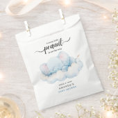 眠る象の赤ちゃんシャワー、男の子のシャワー フェイバーバッグ (クリップ留めされた状態)