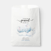 眠る象の赤ちゃんシャワー、男の子のシャワー フェイバーバッグ (正面)