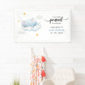 眠る象の赤ちゃんシャワー、男の子のシャワー 横断幕 (インサイチュ)