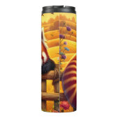 眠る赤いパンダの柵 タンブラー (裏面)