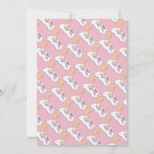 眠る赤ちゃん女の子シャワーピンクの傘かわいい 招待状 (裏面)