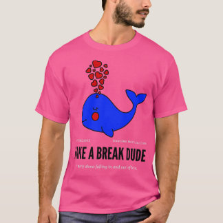 眠る青いクジラのアートワーク Tシャツ