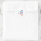 眠る食べ戦士の猫たち、Tシャツを繰り返し ラウンドシール (バッグ)