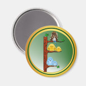 眠る鳥類マグネット マグネット (正面/裏面)