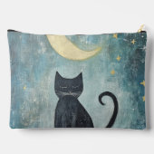 眠る黒猫と三日月と星 アクセサリーポーチ (裏面)