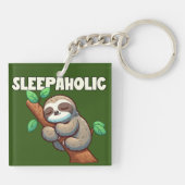 眠る – 睡眠愛好家 – 眠る怠け者 キーホルダー (裏面)
