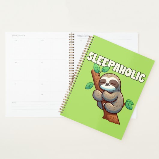 眠る – 睡眠愛好家 – 眠る怠け者 プランナー手帳 (ディスプレー)
