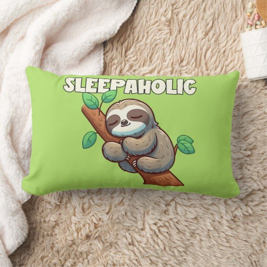 眠る – 睡眠愛好家 – 眠る怠け者 ランバークッション (ブランケット)