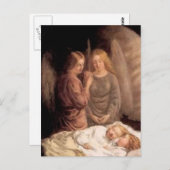 眠る – 2つの守護天使と子供 ポストカード (正面/裏面)