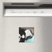 眠るtuxedo cat chinビュー子猫画像 マグネット (インサイチュ (食洗機))