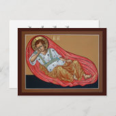 眠れない目のアイコン祈りの言葉カード ポストカード (正面/裏面)