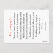 眠れない目のアイコン祈りの言葉カード ポストカード (裏面)