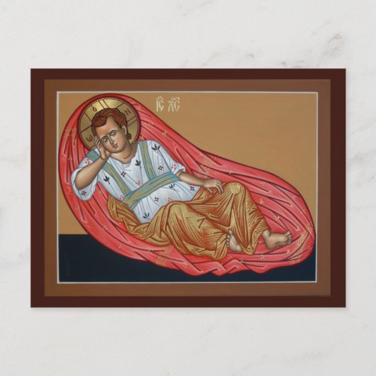 眠れない目のアイコン祈りの言葉カード ポストカード (正面)