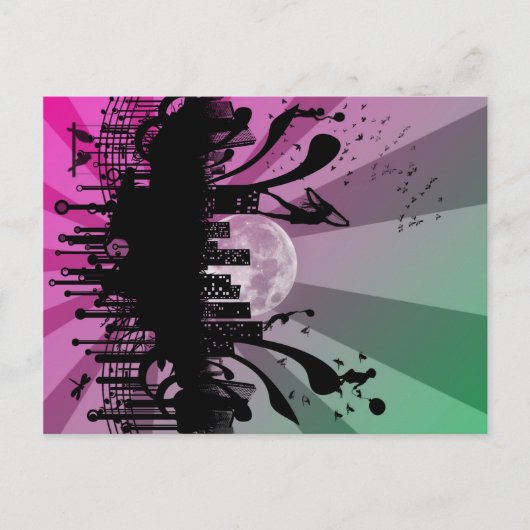 眠れない都市はがき ポストカード (正面)