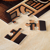 眠れるアールデコスタイル猫 ジグソーパズル (側面)