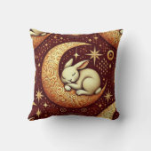 🌙🐰 眠れるウサギと月のインテリアギフト ✨ クッション (裏面)